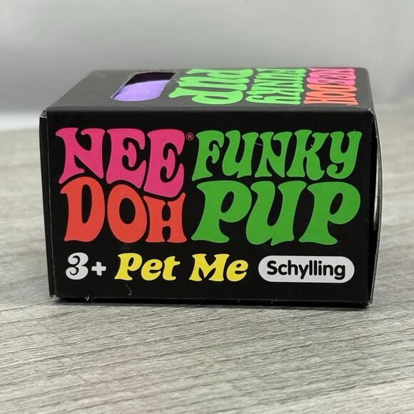 Schylling NeeDoh Funky Pup Purple Velvet Sensory Stress Fidget Toy - Picture 2 of 10